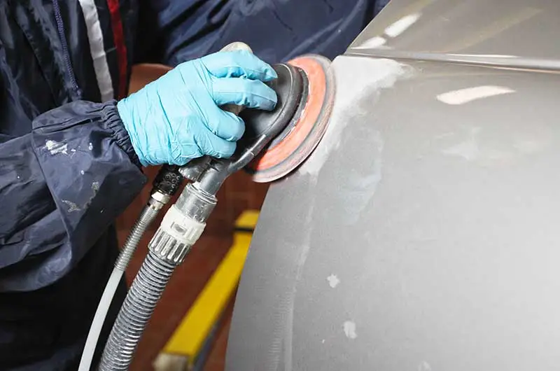 Buffing out scratches from car paint